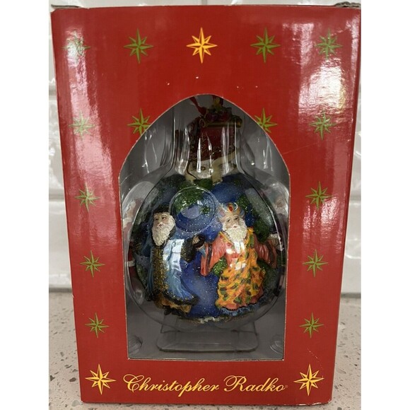 Vintage CHRISTOPHER RADKO "Santas Around the World" Holiday Christmas Ornament - Picture 1 of 6